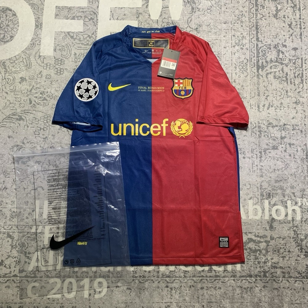 NWT Messi 10 Barcelona 2009 UCL Final Jersey Men's Soccer Jersey Size L